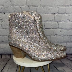 Sincerely Jules Glittering Ankle Booties Size 8M
